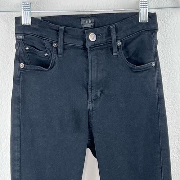 Citizens of Humanity Rocket Petite Mid Rise Skinny Black Stretch Denim Jeans 24W - Picture 6 of 14